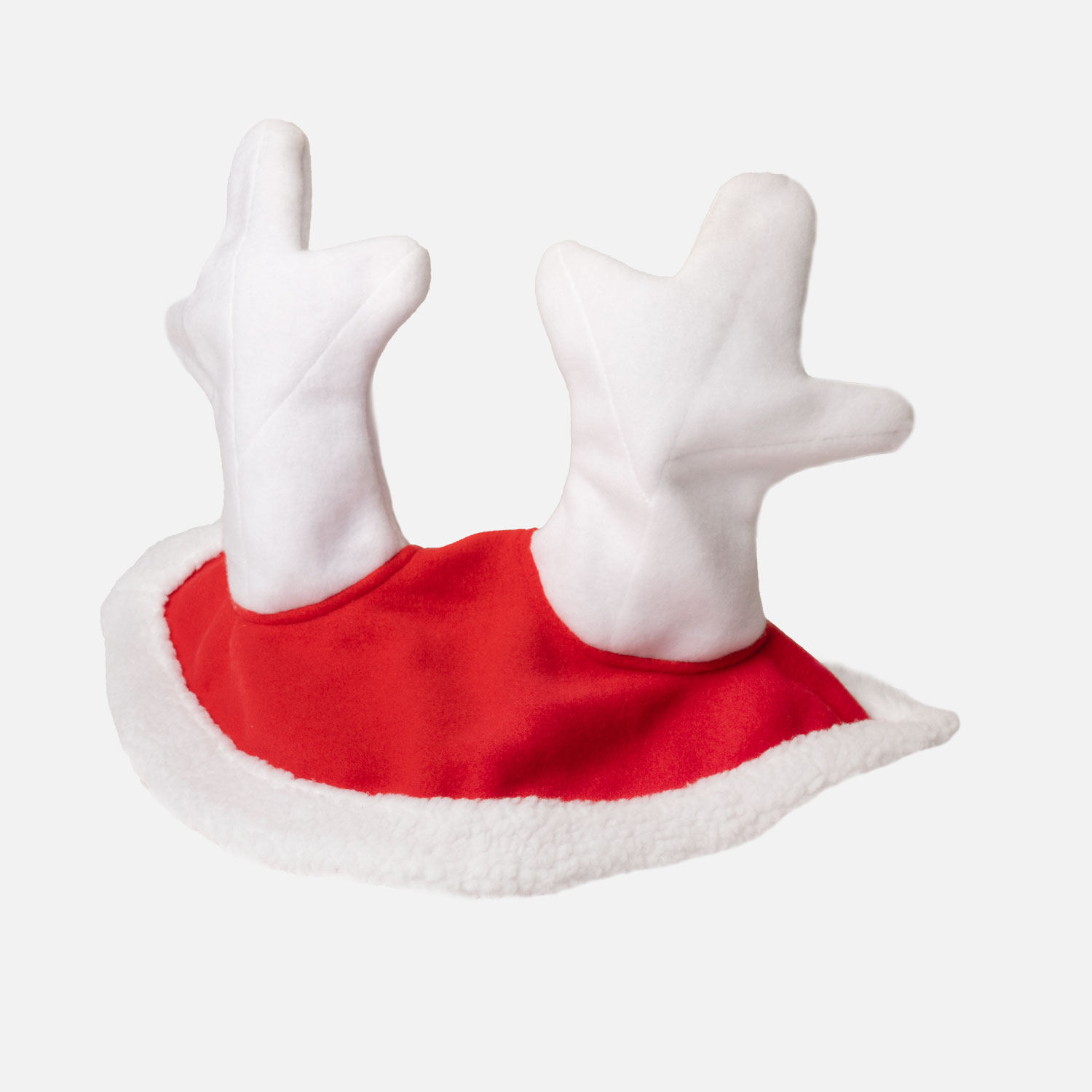 Julhuva Rudolf med horn Röd/Vit