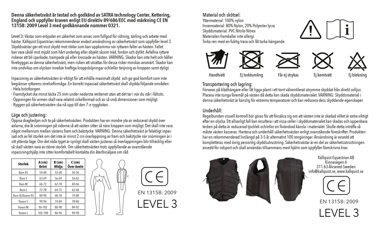 Sikkerhedsvest Livello JR